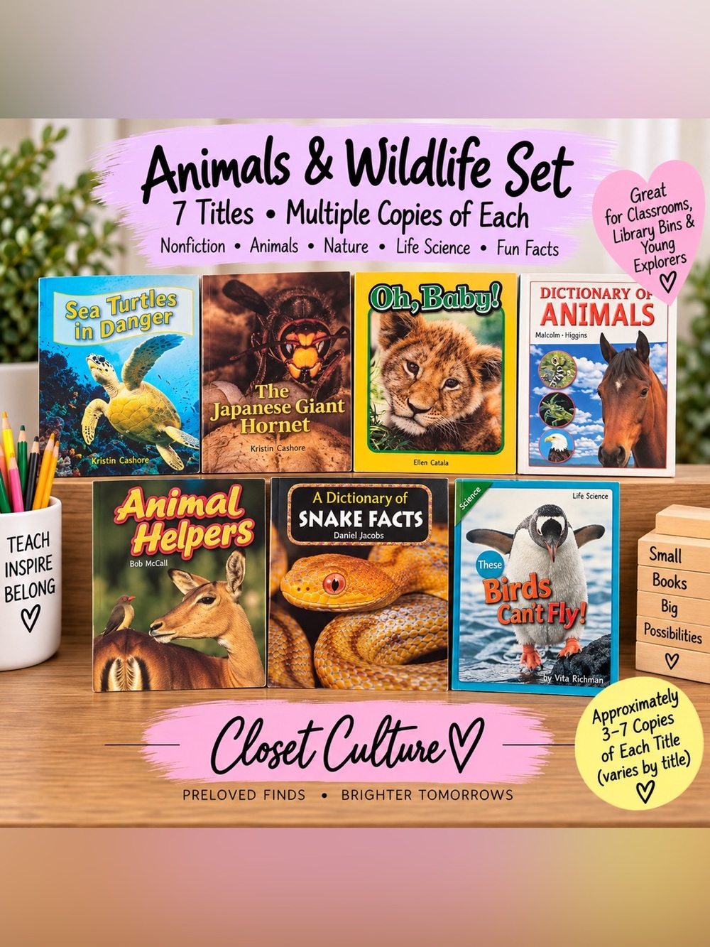 Animals & Wildlife Guided Reading Book Set – 7 Titles